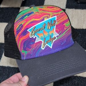 Great Wolf Lodge Neon 80s 90s Trucker Hat Adjustable Ducko